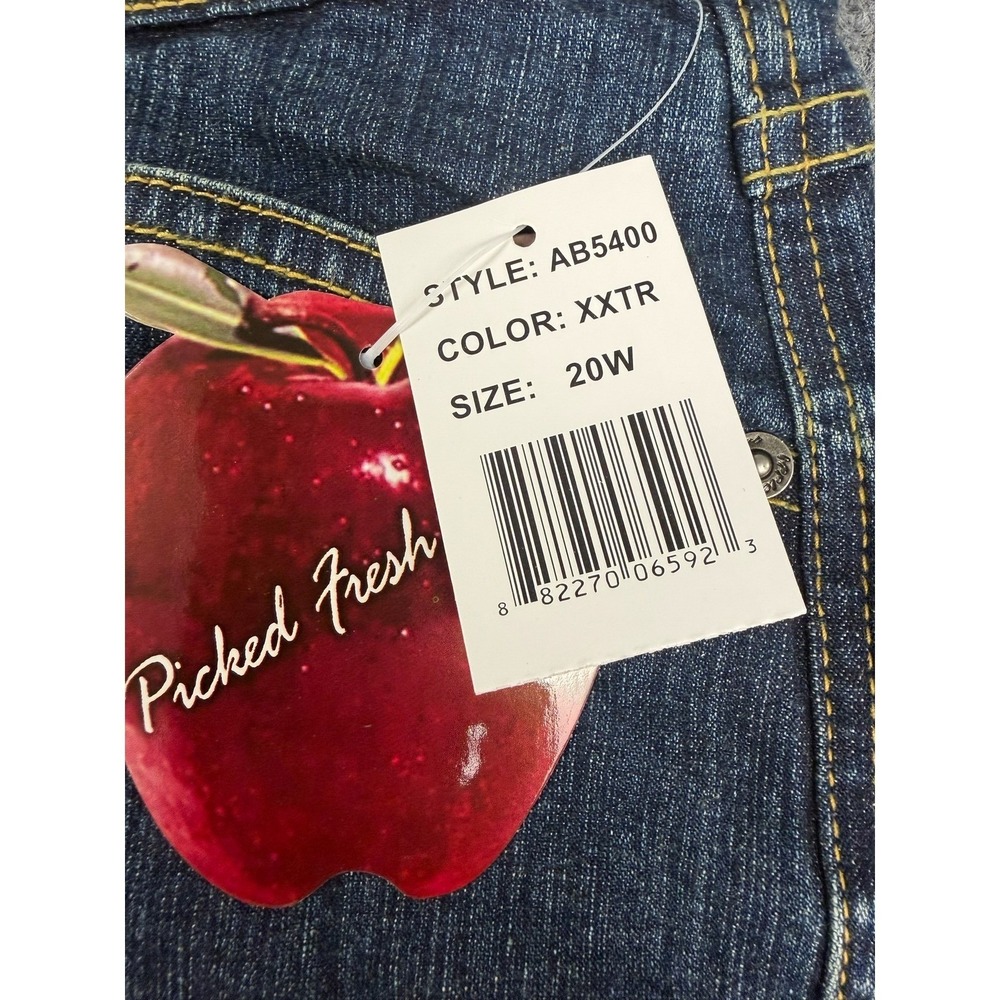 VTG Y2K Apple Bottoms Women's Denim Capris Cropped Jeans Embroidered Size 20W - Picture 5 of 9